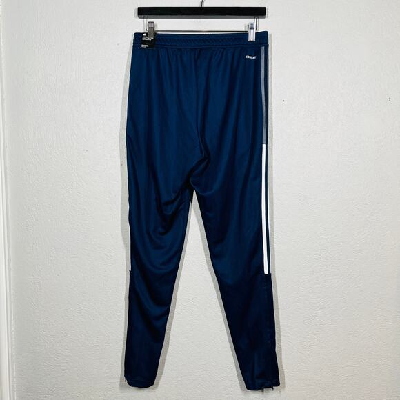 NEW! Adidas Track Pants Jogger Tapered Leg Navy Athletic Navy Blue #9 - M - Picture 3 of 5